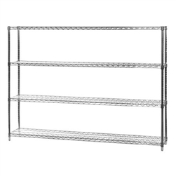 12"d x 72"w Wire Shelving with 4 Shelves