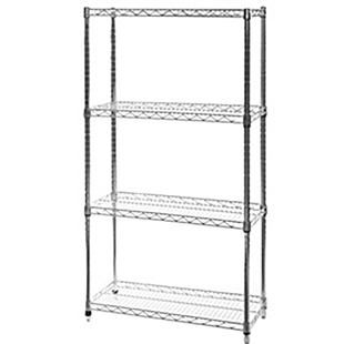 14"d x 42"w Wire Shelving with 4 Shelves