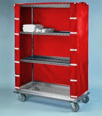 18"d Wire Shelving Cart Covers - Red