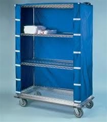 24"d Wire Shelving Cart Covers - Blue