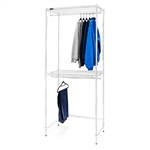 Double Hang Closet Shelving, Wire Garment Rack