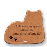 August Ceramics Cat Magnet "No home is complete without the pitter patter of kitty feet."