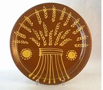 Hendersons Redware Pottery Wheat Sheave Plate