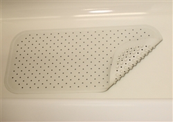 White Rubber Bath Mat, 12/case, 13.5" x 29"