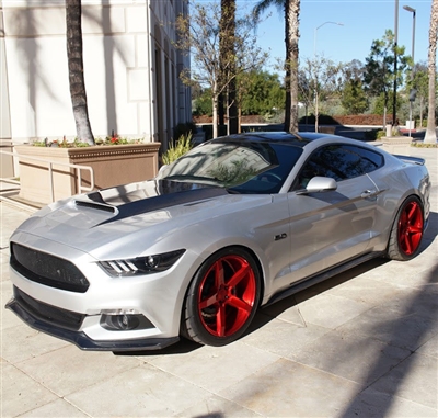 2015, 2016, 2017 Ford Mustang Ram Air Hood Functional WITH CARBON FIBER Rk Sport 18016110 CUSTOM BUILT TO ORDER