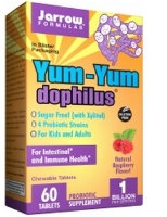 Yum-Yum Dophilus Raspberry, 60 tabs by Jarrow Formulas