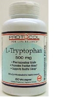 L-Tryptophan 500 mg, 60 vcaps by Protocol