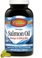 Salmon Oil 1000mg, 180 gels by Carlson Labs