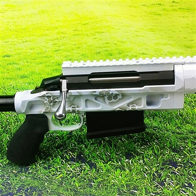 Modular Aluminum Lightened Chassis for Tikka Rifle Build using AR-15 Buttstock, Pistol Grip, Handguard, & Accessories