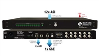 12:1 ASI-to-IP Multiplexer