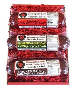 Smoked Summer Sausage Sampler Gift Basket