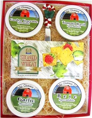 Wisconsin Cheese Spread, Spreader and Cracker Gift Pack