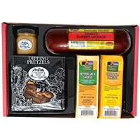 Cheese, Sausage, Pretzel Dipping Gift Box