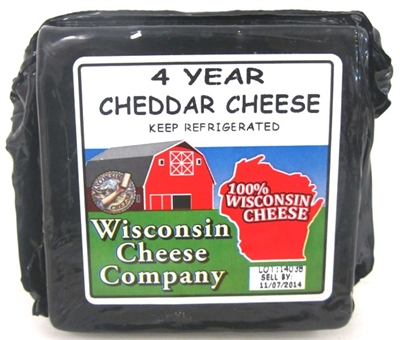 7.75oz. 4 Year Old Yellow Cheddar Cheese Blocks