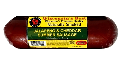 12oz. Jalapeno n Cheddar Hickory Smoked Summer Sausage