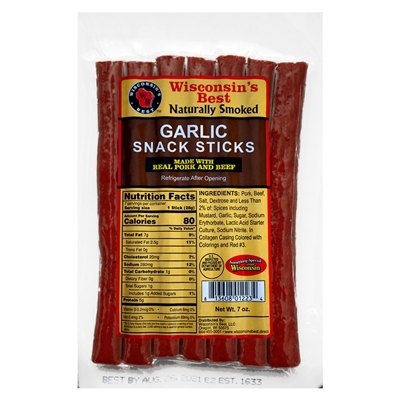 7oz. Garlic Sausage Stick Value Pack