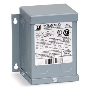 3T2F 3KVA 3PH 480-208/120V SQD TRANSFORMER