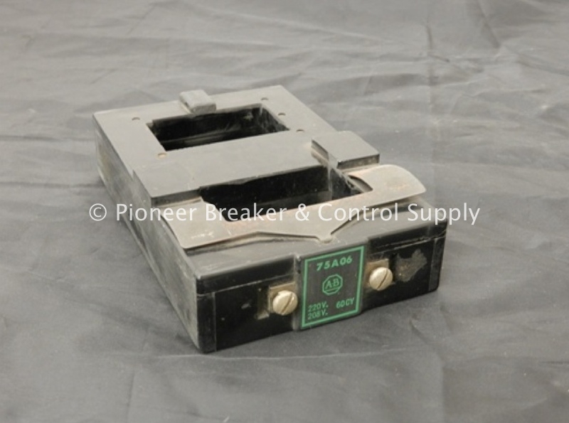 75A06 (R) ALLEN-BRADLEY A-B OPERATING MAGNETIC COIL; 220V/208V 60HZ; FOR BULLETIN 700 LINE; SERIES K; SIZE 5; 270A; 702-F/702L-F/709-F/705-F/707-F/712-F/713-F/715-F; NON-REVERSING/REVERSING/MULTI-SPEED/COMBINATION; MOTOR STARTERS & MAGNETIC CONTACTORS
