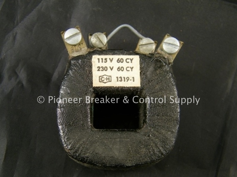 9-1319-1 CUTLER HAMMER/EATON C-H OPERATING MAGNET COIL; 115V/230V 60HZ; FOR 3-STAR BULLETIN 9560/9586/9589/9591/9556/9658/9736/9739; CONTACTOR NO.801; MODEL 6-1-3; SIZE 0; 18A; NON-REVERSING/REVERSING/MULTI-SPEED/COMBINATION; STARTERS & CONTACTORS