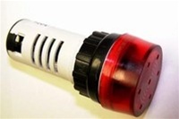 BUZ-22R-IL-24VAC/DC BUZZER 22MM RED ILLUMINATED 24V AC/ DC