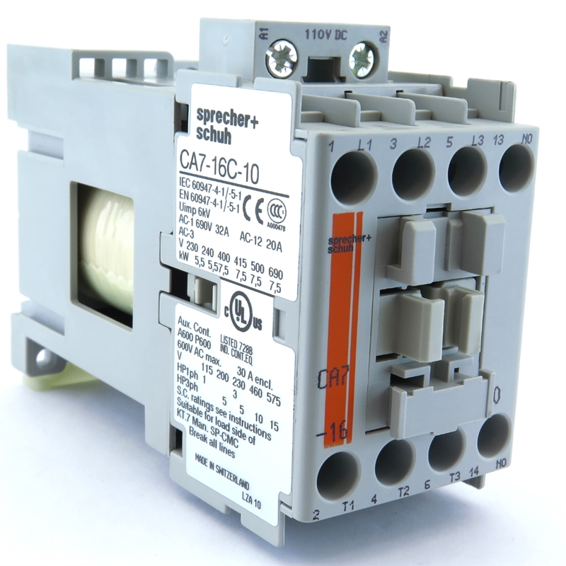 CA7-16C-01-24D SPRECHER & SCHUH Non-Reversing, 3Pole CONTACTORS WITH 24V DC COIL 1NC AUX CONTACT