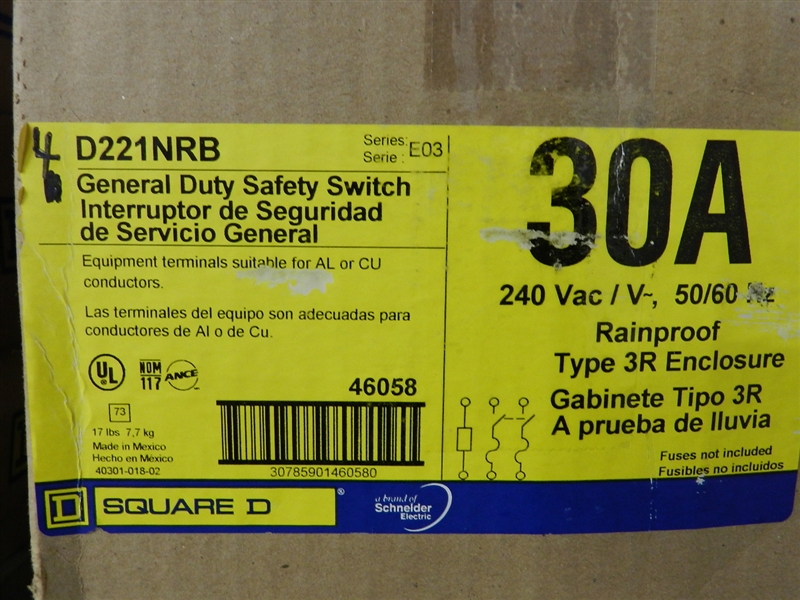 D221NRB-S SQD SAFETY SWITCH