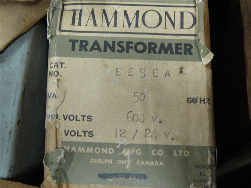 EE9EA HAMMOND 50VA 600-12/24V TRANSFORMER