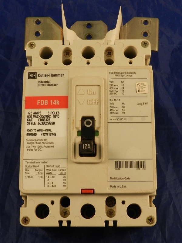 FDB3125-R  CUTLER HAMMER CIRCUIT BREAKER