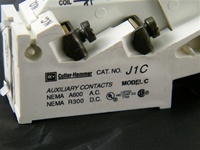 J1C CUTLER HAMMER  AUXILARY CONTACT  600 VOLT MAX