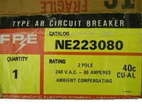 NE223080 FPE CIRCUIT BREAKER