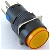 YUCO PB-16I-MAIN-YY-12V 16MM ILLUMINATED LED YELLOW