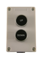 PB-MOM-E2UD22-C  PUSH BUTTON STATION UP/DOWN 2NO 2NC CONTACT BLOCKS MOMENTARY PLASTIC ENCLOSURE 111mm x 66mm x 73mm