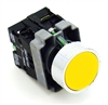 PBC-P22XTMO2-FY-11 DIRECT REPLACEMENT FITS TELEMECANIQUE YELLOW PUSH BUTTON  MOMENTARY FLUSH 1NO/1NC ZB2BE101,ZB2BE102 CONTACT BLOCKS. (YOU CAN ADD OR CHANGE THE CONTACT BLOCKS 2/NC OR 2NC CONTACT BLOCKS)