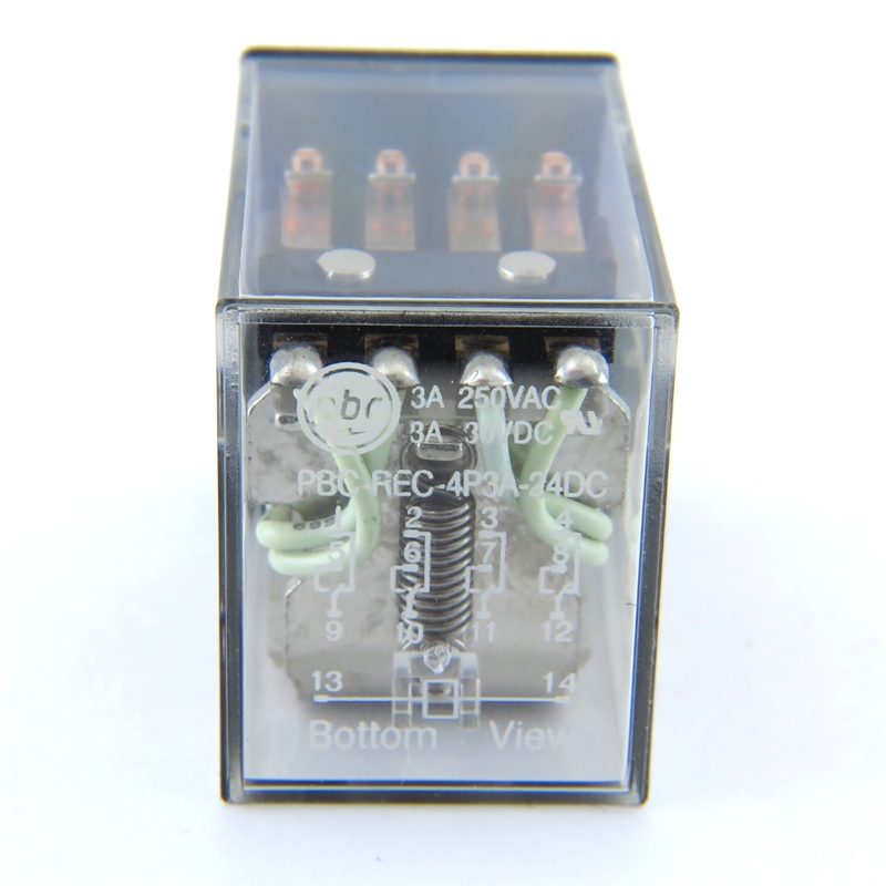 PBC-REC-2P5A-24VDC MY2 ICE CUBE GENERAL PURPOSE RELAY MINIATURE SQUARE BASE 8-BLADE 2PDT 5AMP 24VDC-COIL MY2