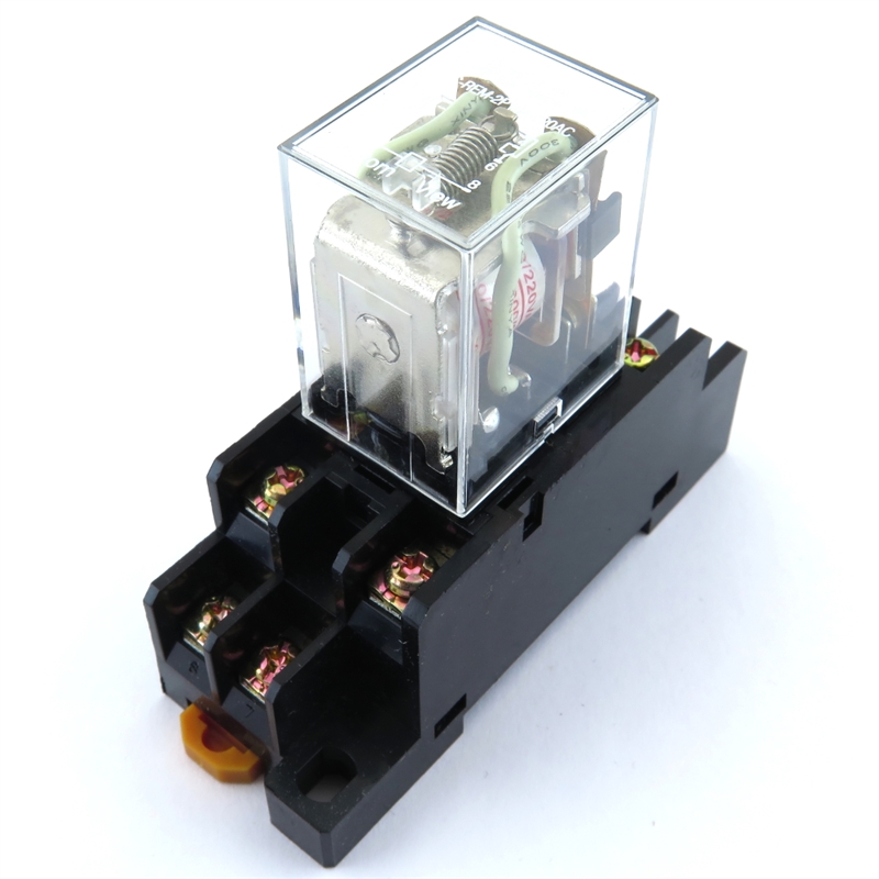 PBC-REM-2P10A-24VDC/SOCKET ICE CUBE GENERAL PURPOSE RELAY MINIATURE SQUARE BASE 8-BLADE 2PDT 10AMP 24VDC-COIL INCLUDED PBC-SOCKET-REM-2P10A