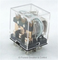 PBC-REM-3P10A-240VAC ICE CUBE GENERAL PURPOSE RELAY MINIATURE SQUARE BASE 11-BLADE 3PDT 10AMP 240V-COIL