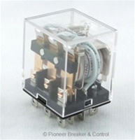 PBC-REM-3P10A-24VAC ICE CUBE GENERAL PURPOSE RELAY MINIATURE SQUARE BASE 11-BLADE 3PDT 10AMP 24V AC-COIL