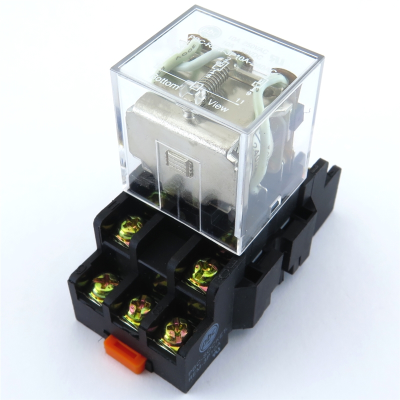 PBC-REM-3P10A-24VDC/SOCKET ICE CUBE GENERAL PURPOSE RELAY MINIATURE SQUARE BASE 11-BLADE 3PDT 10AMP 24VDC-COIL INCLUDED PBC-SOCKET-REM-3P10A