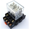 PBC-REM-4P10A-120VAC/SOCKET ICE CUBE GENERAL PURPOSE RELAY MINIATURE SQUARE BASE 14-BLADE 4PDT 10AMP 120V AC-COIL INCLUDED PBC-SOCKET-REM-4P10A SOCKET