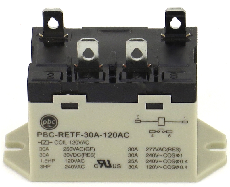 PBC-RETF-30A-120AC GENERAL PURPOSE RELAY TOP FLANGE MOUNT CONTACT FORM 30AMP 120V-COIL