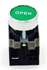 PBC-XB4BA31-OPEN  DIRECT REPLACEMENT FITS TELEMECANIQUE 22MM GREEN OPEN FLUSH PUSH BUTTON WITH 1NO/1NC CONTACT BLOCK (YOU CAN ADD OR CHANGE THE CONTACT BLOCKS TO 2NC OR 2 NO)