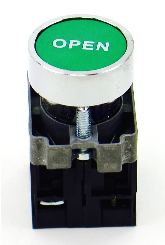 PBC-XB4BA31-OPEN  DIRECT REPLACEMENT FITS TELEMECANIQUE 22MM GREEN OPEN FLUSH PUSH BUTTON WITH 1NO/1NC CONTACT BLOCK (YOU CAN ADD OR CHANGE THE CONTACT BLOCKS TO 2NC OR 2 NO)