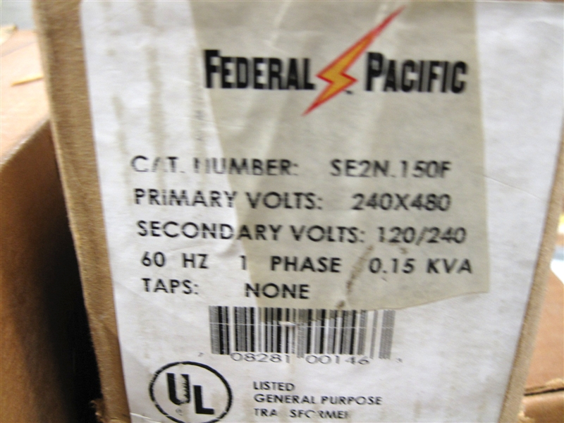 SE2N.150F FPE 150VA 240/480-120/240V 1PH TRANSFORMER