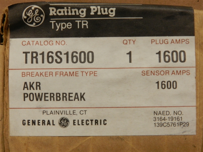 TR16S1600 GE AKR POWERBREAK 1600A RATING PLUG