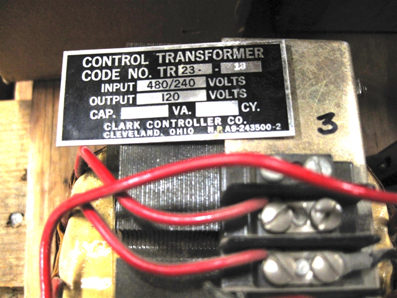 TR23-13 (R) 250VA 480/240-120V CLARK CONTROL TRANSFORMER