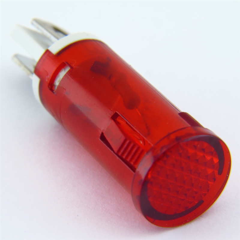 (10) YuCo YC-12TPL-5R-220-N-10 RED NEON 12MM 220V AC/DC