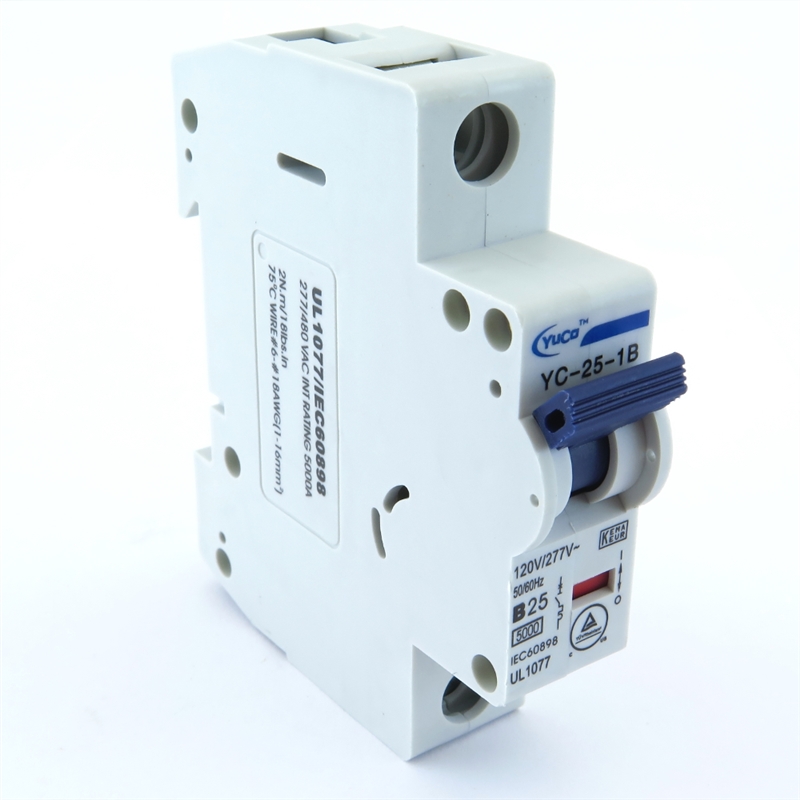 YC-25-1B YuCo CIRCUIT BREAKER 1P 25A 120/277V B CURVE