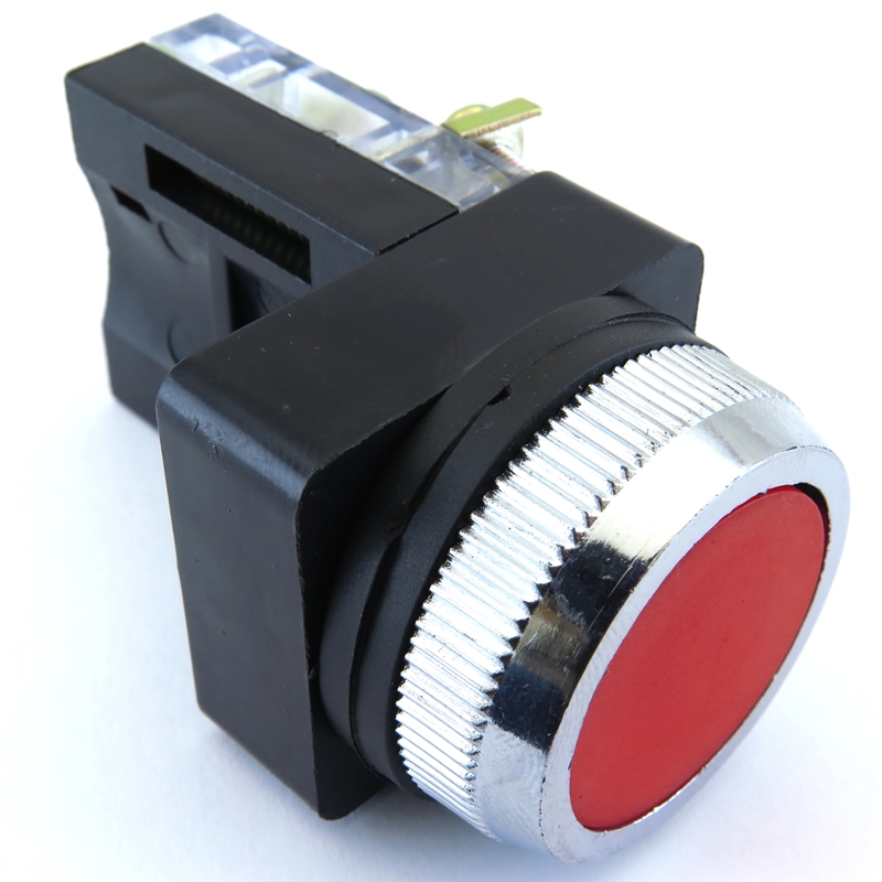 YC-30MOMF-R-11 30MM MOMENTARY FLUSH RED PUSH BUTTON 1NO 1NC