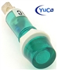 PACK OF 10 YuCo YC-9TRM-1G-12-N-10 GREEN NEON 9MM 12V AC/DC