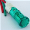 PACK OF 10 YuCo YC-9WPM-5G-12-10 GREEN LED 9MM 12V AC/DC